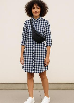 Сорочка-плаття в клітинку від fred perry — стильна класика з британським характером