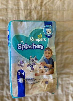 Pampers splashers 3-4 трусы-подгусти для плавания