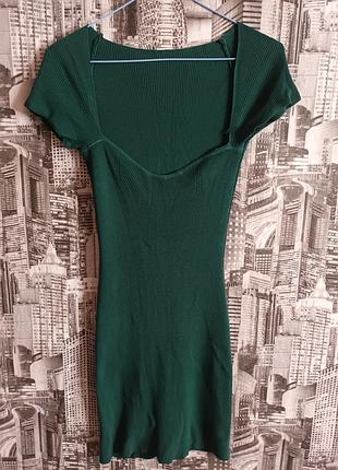 Женское летнее платье в рубчик