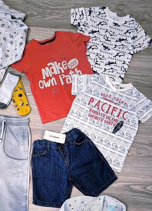 Футболка на хлопчика, комплект футболка шорти 116