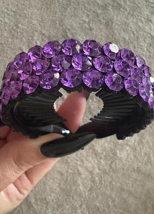 Зажим для волосся з камінчикам стразами