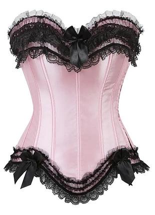 Утягивающий корсет с косточками кружевной на завязках топ корсетный новый с кружевом вечерний шелковый черный белый винтажный