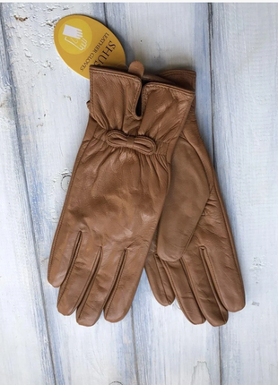 Рукавички.жіночі рукавички зі шкіри shust gloves розмір l 8.5
