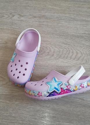 Босоніжки сандалии кроксы сабо розовые crocs c13 30 размер