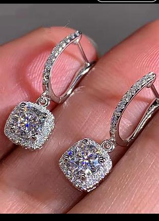 Серьги с цирконием
