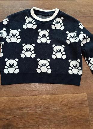 Детский замечательный свитер из мишки, б/у
