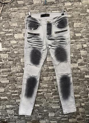 Чоловічі сірі джинси, джинси, брюки, штани