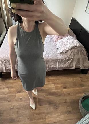 Серое платье-майка h&amp;m 6