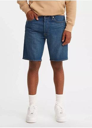 Levi’s 501   джинсові шорти, сині, з легкими фабричними потертостями. стрейчева модель.