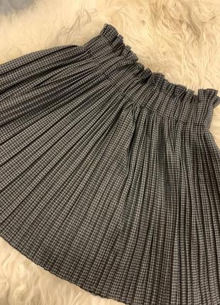Zara юбка клёш серый s 36 размер изнутри шортиками2 фото