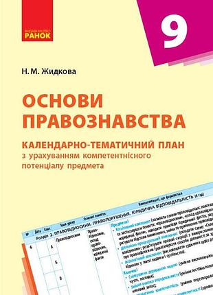 Основи правознавства. 9 клас. календарно-тематичний план
