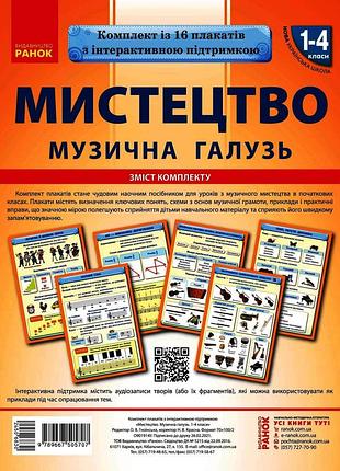 Плакати: мистецька галузь 1-4 класи. музична складова. нуш