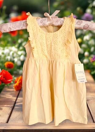 Жовта трикотажна суконька matalan 9-12 m