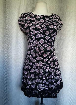 100% вискоза натуральное летнее платье by henry holland, вискозное платье в ромашку шнуровка