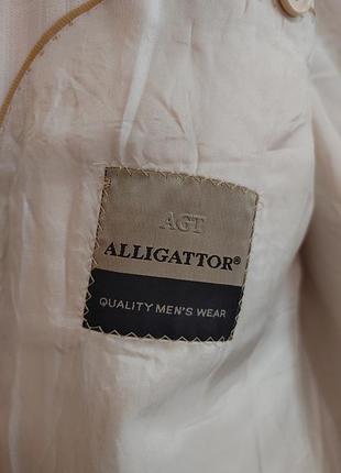 Костюм на літо чоловічий білий 56 розмір alligator made in italy3 фото