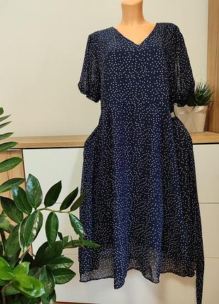 Класична шифонова сукня в горошок!