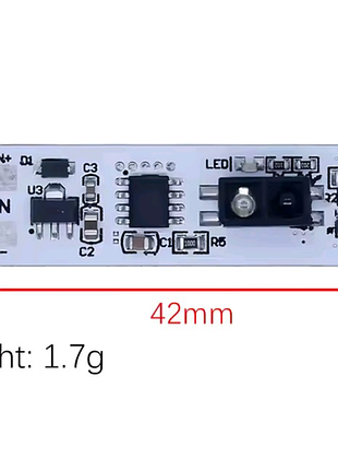 Бесконтактный инфракрасный выключатель led лент 5-24в 3а. мощность 72 вт xk-gk-4010a
