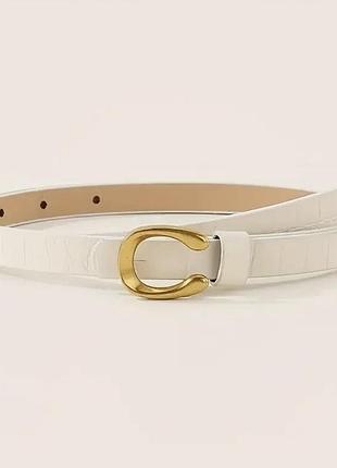 Тонкий пояс ремень, поясний ремінь білий