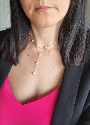 Чокер з натуральних перлин