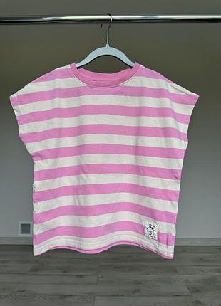 Футболка в смужку рожеву