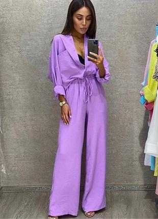 Костюм брючний літній сорочка та палаццо