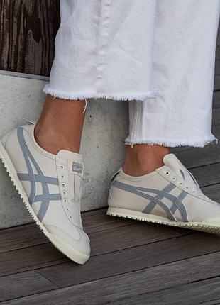 Asics onitsuka tiger mexico 66 slip-on beige blue