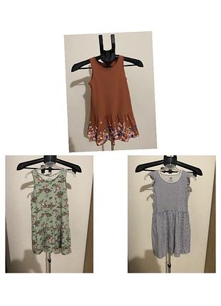 За 3шт. сукні для дівчинки. стан ідеальний. розмір 110-116. h&m