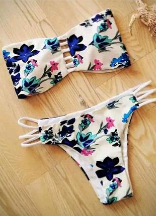 Купальник з квітковим принтом, sale
