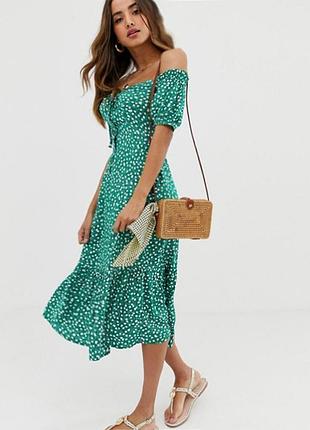 Распродажа платье asos миди натуральное с завязкой