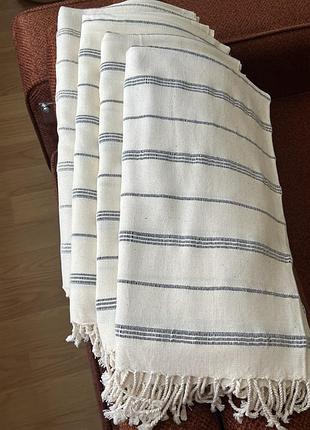 Пештемаль рушник бавовна з льоном 100%, полотенце універсальне для пляжу, басейну, спа, хамаму