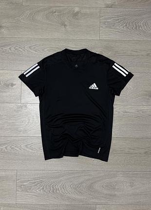 Чорна спортивна футболка адідас adidas 3-stripes, розмір xs, оригінал