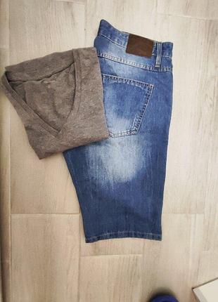 Мужские шорты карго котоновые бриджи деним