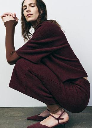 Замшевые мюли на каблуке китен хил zara 38