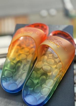Шльопанці coach різнокольорові