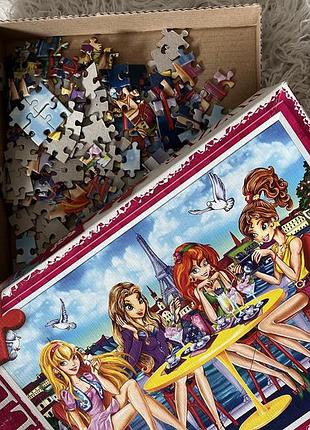 Детские пазлы + книжка стихи