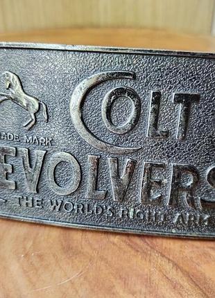 Винтажная пряжка для ремня colt revolver
