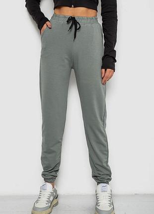 Спортивные штаны женские, цвет оливковый, 238r325