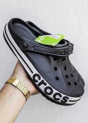 🐊🔥 шльопанці унісекс crocs bayaband - black (36-43)