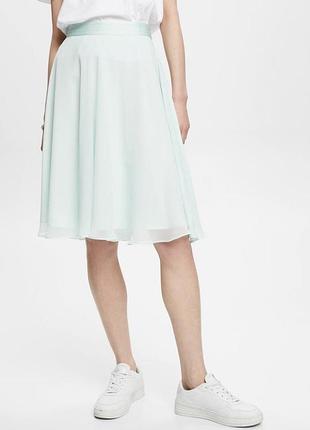 Спідниця міді м'ятний колір esprit