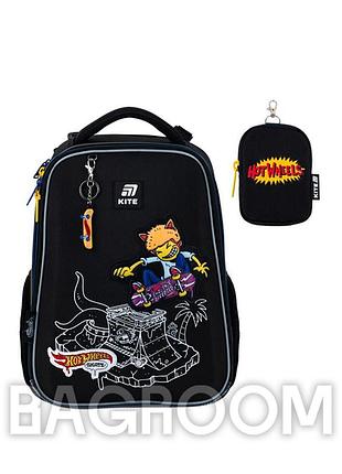 Рюкзак школьный каркасный kite education hot wheels skate hw25-531m
