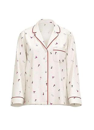 Сорочка піжамна фланель біла оригінал victoria’s secret