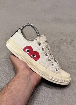 Converse x come des garcons play low 39р 24.5см кеди оригінал