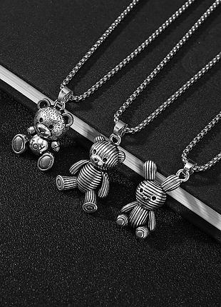 Набор из 3 кулонов с цепочками из стали