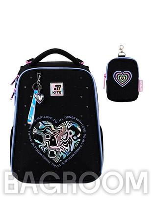 Рюкзак шкільний каркасний kite education love is k25-531m-2