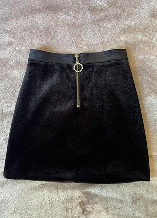 Міні спідниця велюрова