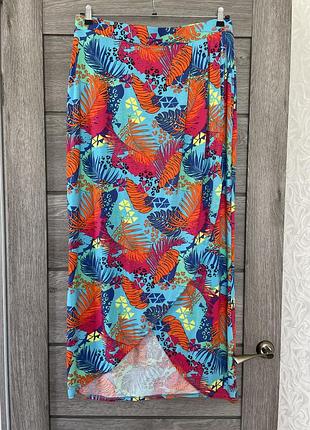 Спідниця максі довжина з імітацією на запах