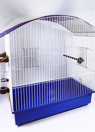 Очень просторная и крепкая клетка для птиц "омега". цинк/краска.