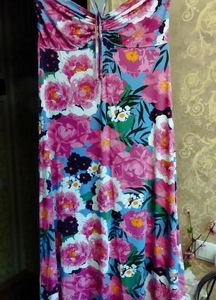 Літне гарне довге  плаття на зав'язках