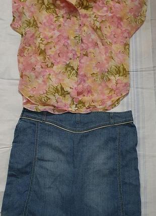 Пакет вещей джинсовая юбка и блузка