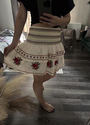 Спідниця river island з вишивкою s-m